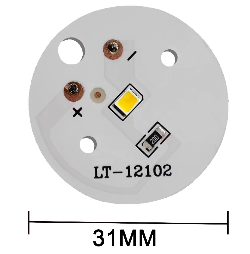 (image for) 5V, 0.5W 2835 cool white LED with resistor