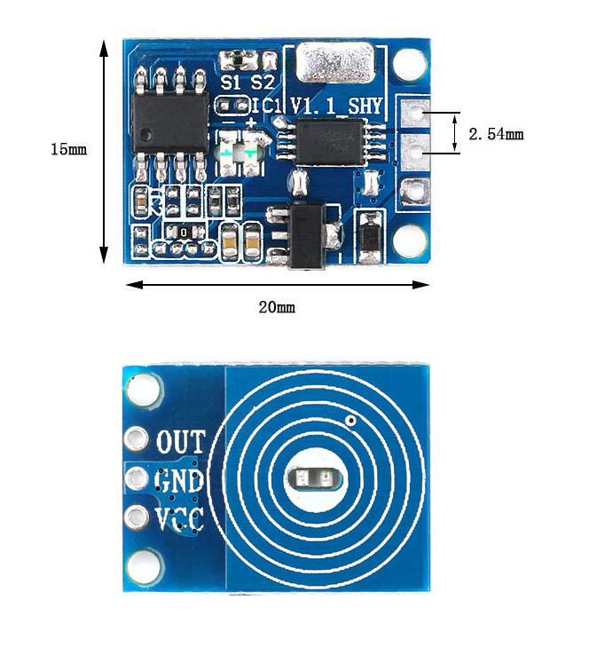 (image for) Tiny touch switch modules with dimming and LED indicators