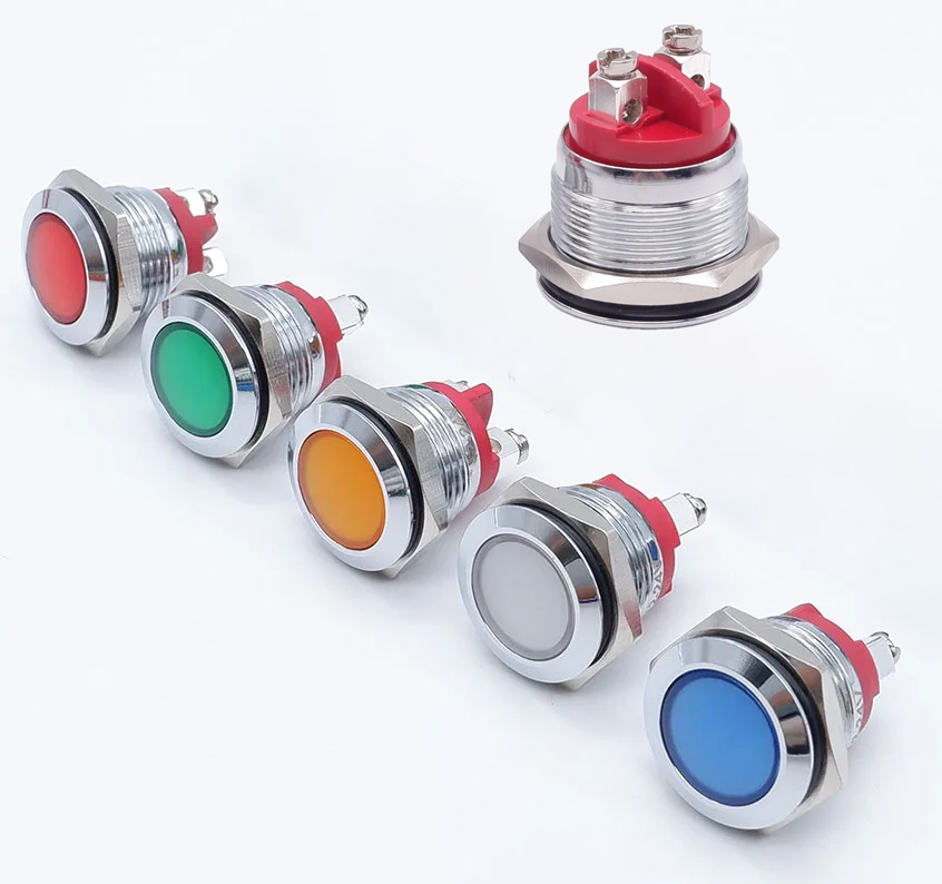 (image for) 19mm, 9-24V blue LED panel mount indicator