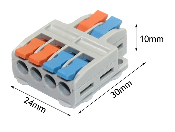 (image for) 2 to 4 cable splitter terminal block