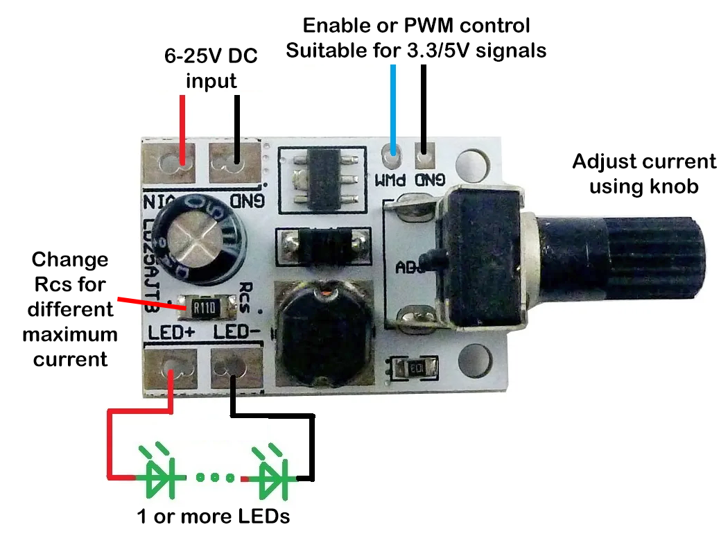 (image for) Adjustable LED switchmode driver - 20-900mA