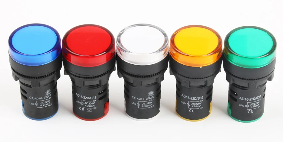 22mm 12V red panel mount indicator (image for) 22mm 12V red panel mount indicator