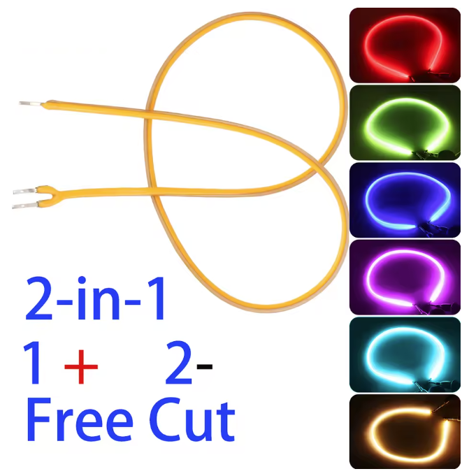 (image for) Single ended/double ended 300mm, 3V super flexible green LED filament
