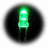 3mm superbright flashing green LEDs