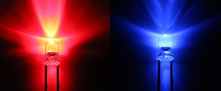 3mm Red/Blue bipolar LED