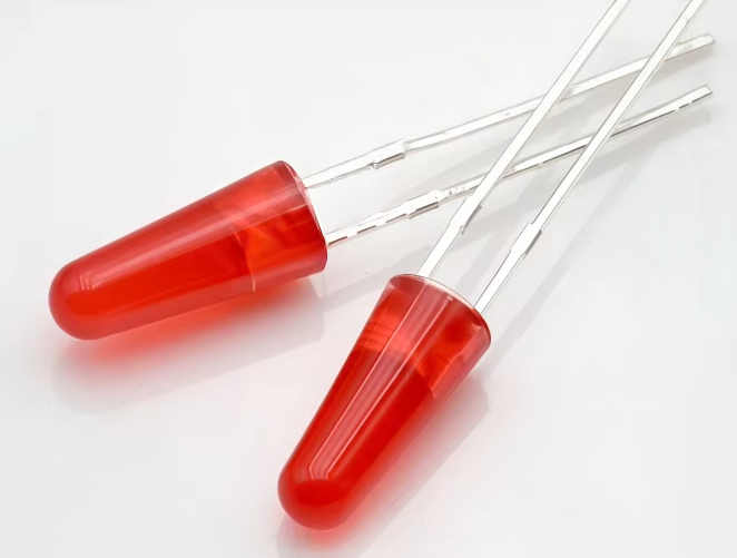 3mm extra long tapered case red tinted diffuse superbright LED (image for) 3mm extra long tapered case red tinted diffuse superbright LED