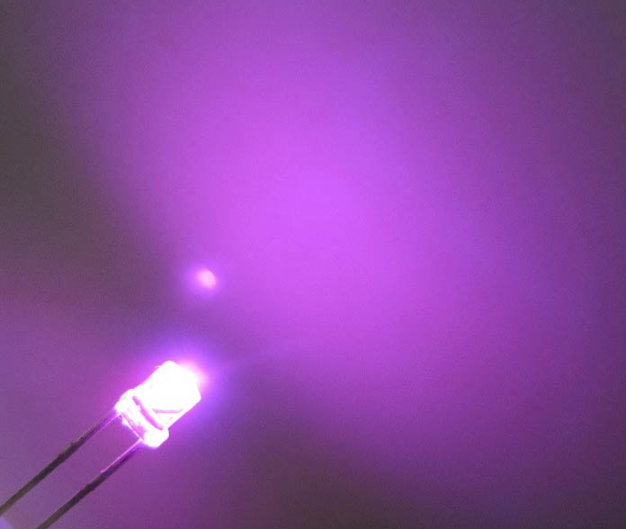 (image for) 3mm pink flat top wide angle LEDs