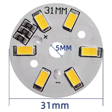 (image for) 5V, 3W cool white LED array with resistors