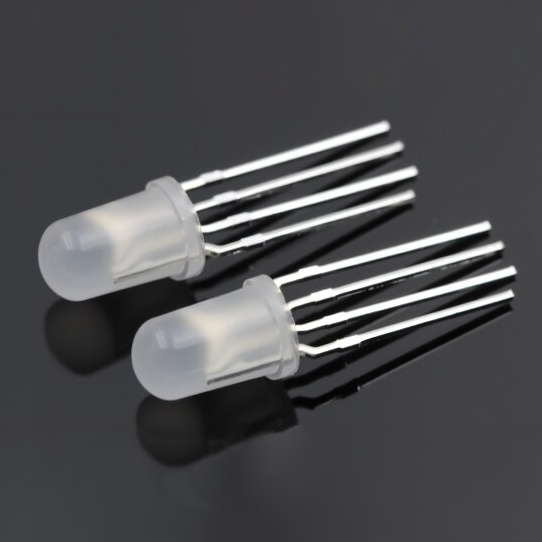(image for) Diffuse 4 pin 5mm RGB LED - common cathode - type 2