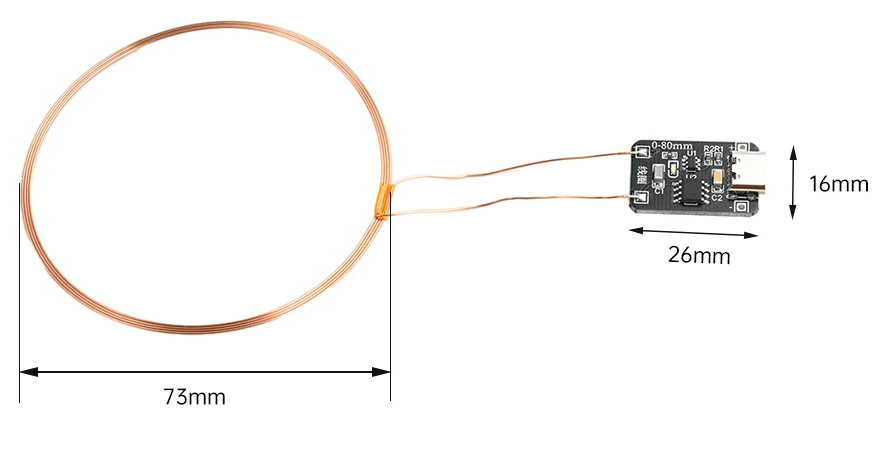(image for) 5V, 75mm wireless LED driver and LEDs kit
