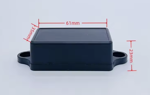 Mini jiffy box style enclosure with mounting lugs (image for) Mini jiffy box style enclosure with mounting lugs