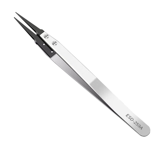 (image for) Stainless steel antistatic tweezers - narrow jaws