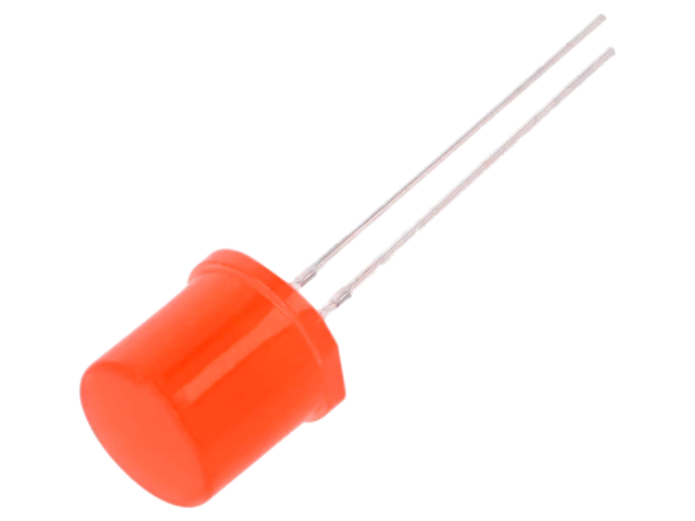 (image for) Optosupply 9.7mm diffuse red flat top LED