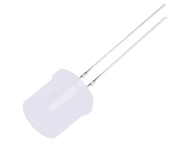 (image for) Optosupply 9.7mm diffuse cool white flat top LED