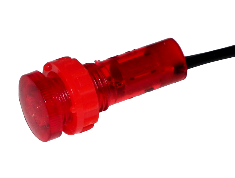 (image for) Panel-mount red neon indicator