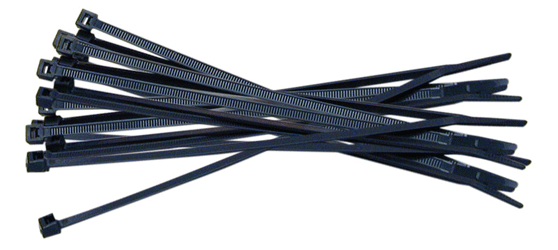 (image for) 100mm x 2.5mm black cable ties - bag of 100